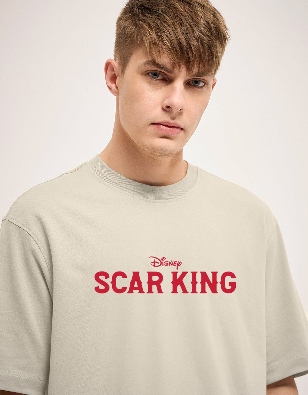 Disney Scar King Swanwhite Oversized Back Graphic Printed Tshirt