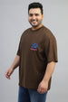 Aligator Brown Graphic Printed Plus Size T-shirt