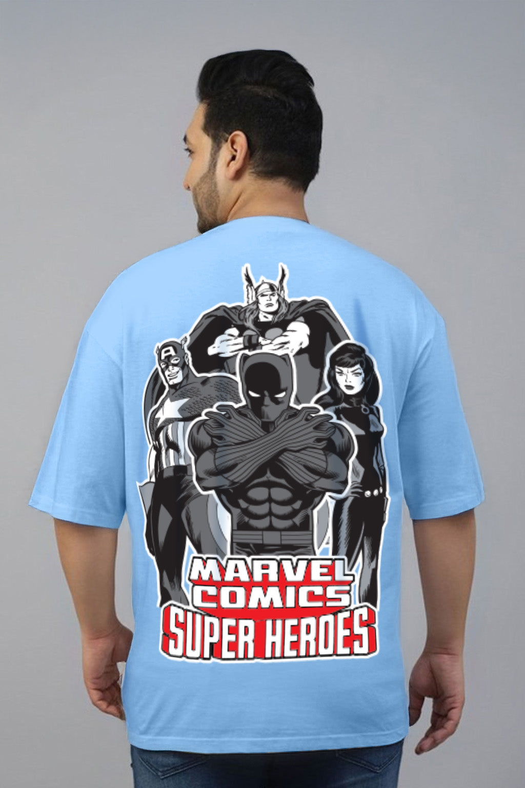 Super Heros Dutch Canal Graphic Printed Plus Size T-shirt