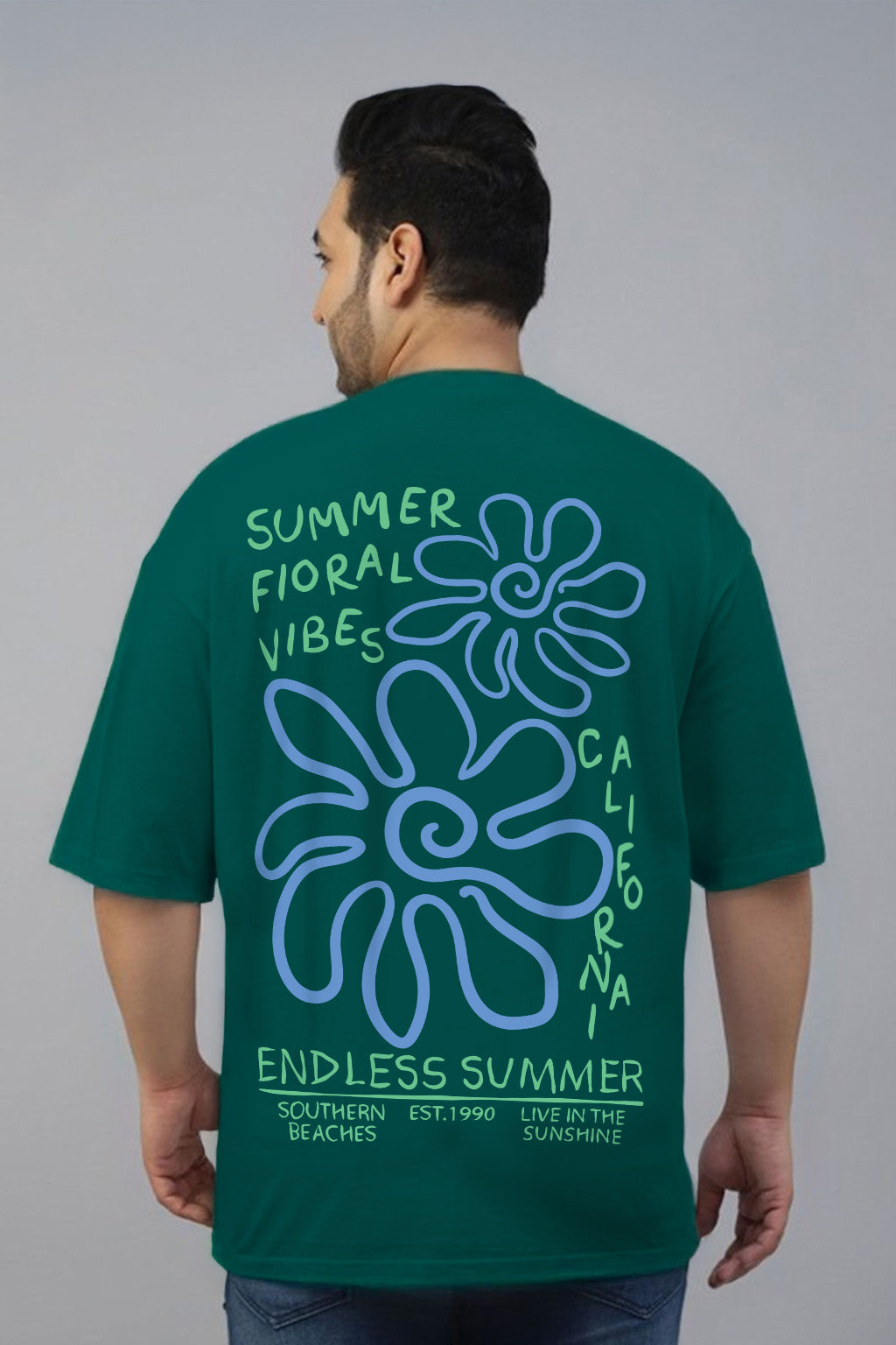 Endlesss Summer Green Graphic Printed Plus Size T-shirt