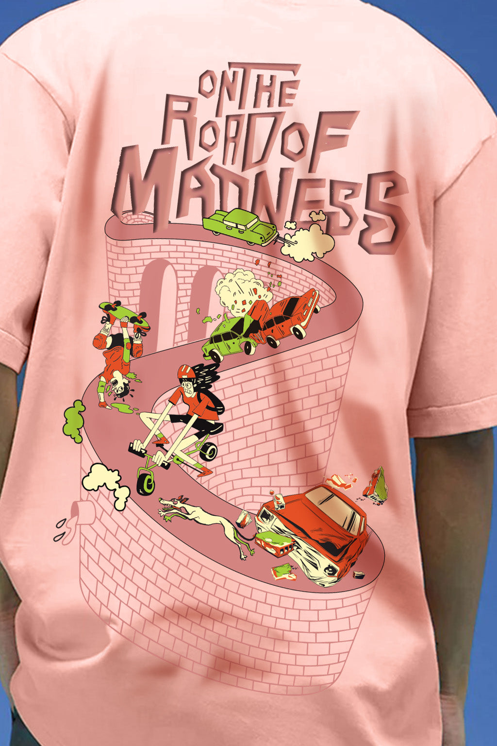 Madness Rose Water Oversized Puff Printed Exclusive T-shirt