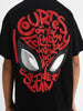 Spiderman Black Oversized Graphic Back Printed Boys T-shirt