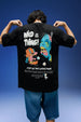 Wild Thing Black Oversized Puff Printed Exclusive T-shirt