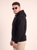 Black Ribbed Cuff Regular Fit Zip-Up Plus Size Hoodie