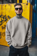 Grey Plain Oversized Sweatshirt