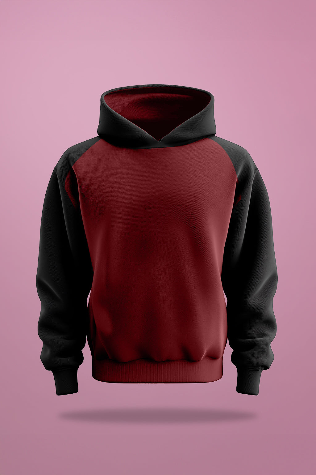 Everyday Maroon Vibes: Kangaroo Pocket Pullover Sweatshirt