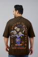 Grow Yourself Brown Graphic Printed Plus Size T-shirt