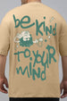 Be Kind Beige Graphic Printed Plus Size T-shirt
