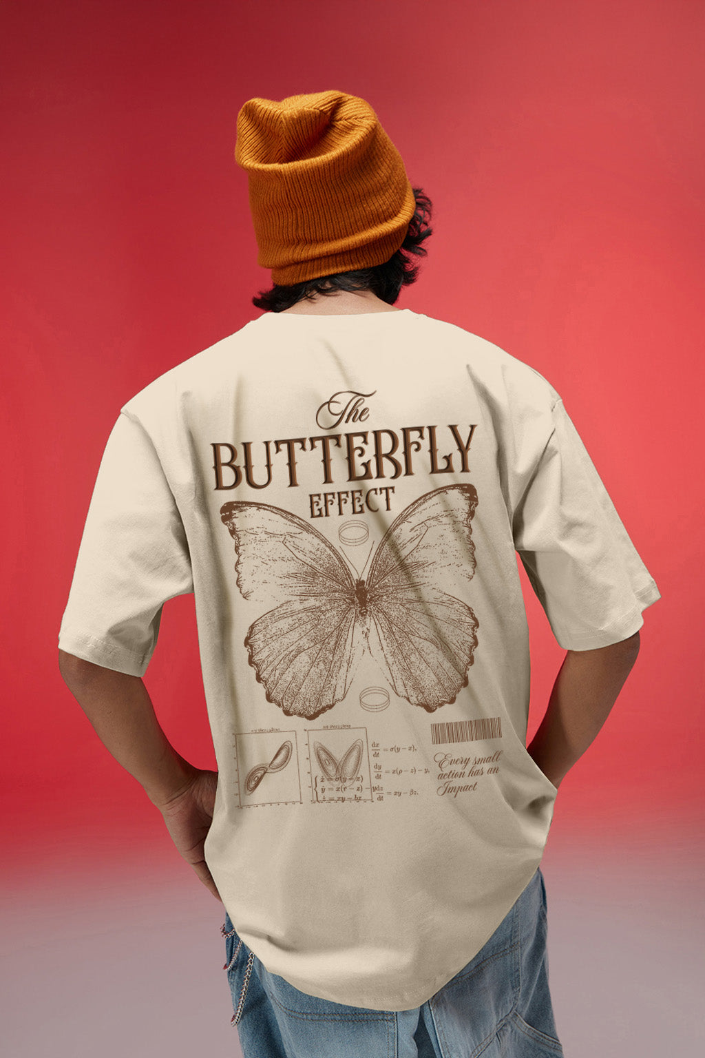Butterfly Swanwhite Oversized Puff Printed Exclusive T-shirt