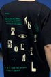 Antisocial Black Oversized Puff Printed Exclusive T-shirt