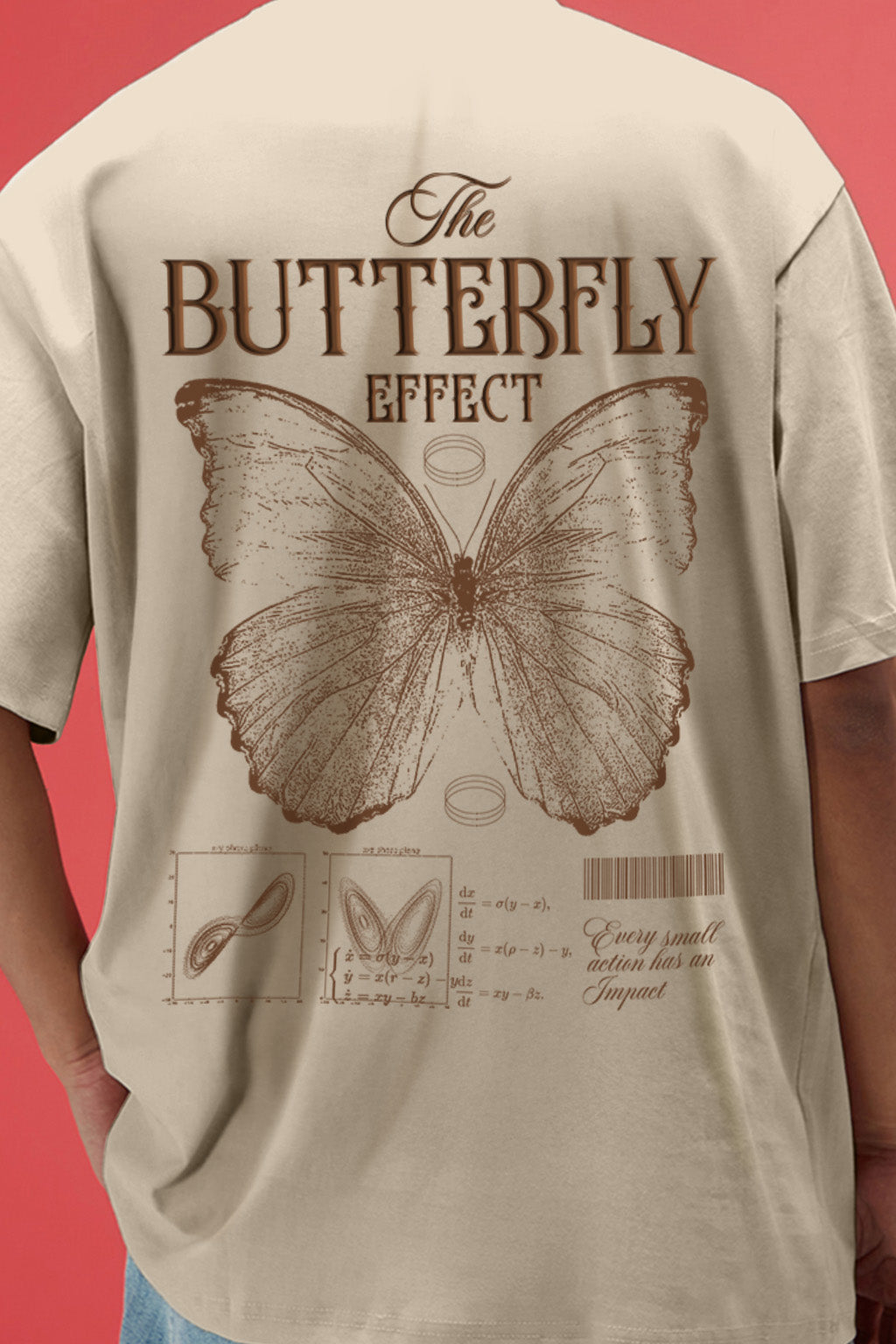 Butterfly Swanwhite Oversized Puff Printed Exclusive T-shirt