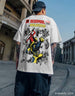 PREPARE FOR TROUBLE? Marvel Super Hero White Oversized Deadpool T-Shirt