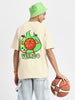 Basket Ball Swanwhite Oversized Graphic Back Printed Boys T-shirt