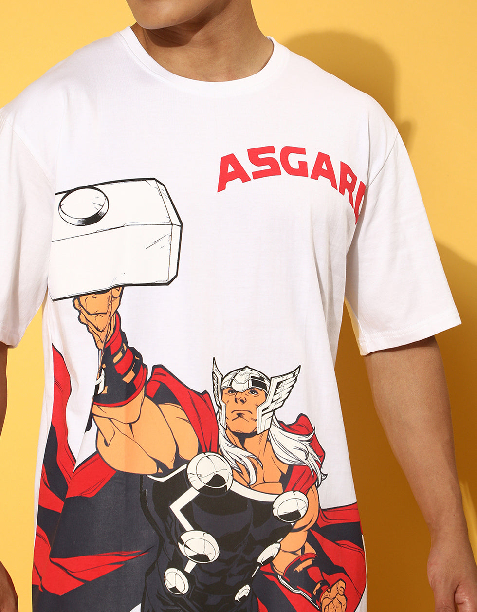 ASGARD Thor - Original Marvel White Oversized T-Shirt Veirdo