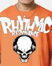 RHYTMIC Orange Oversized Typographic Front Printed Tshirt