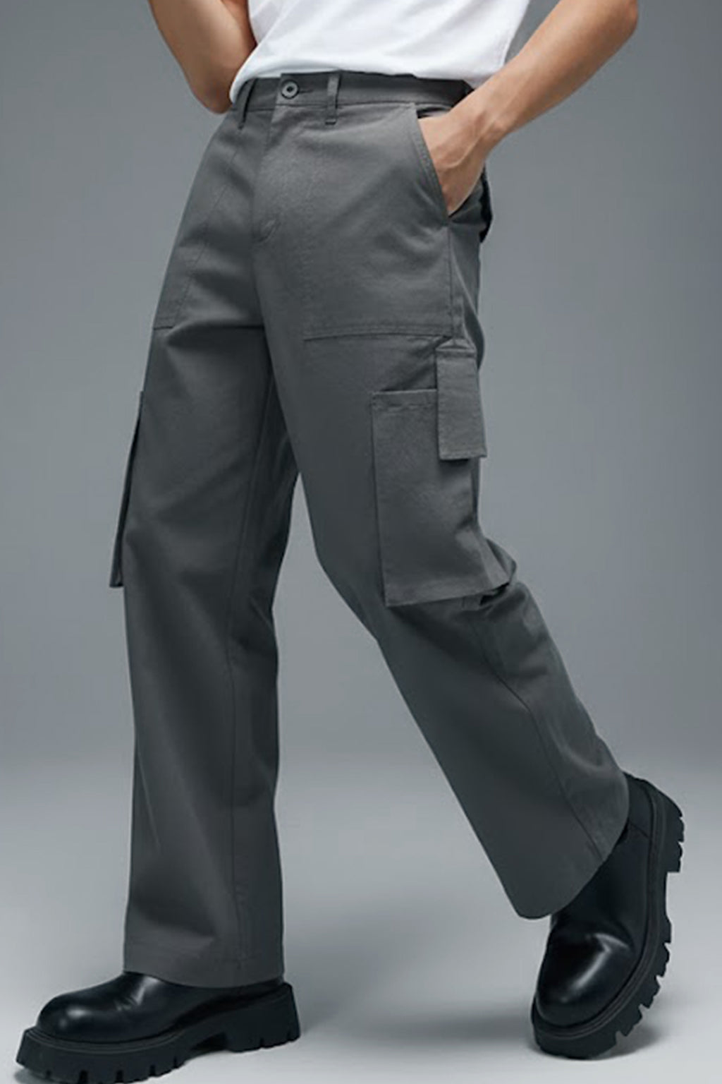 Grey Cargo Pants