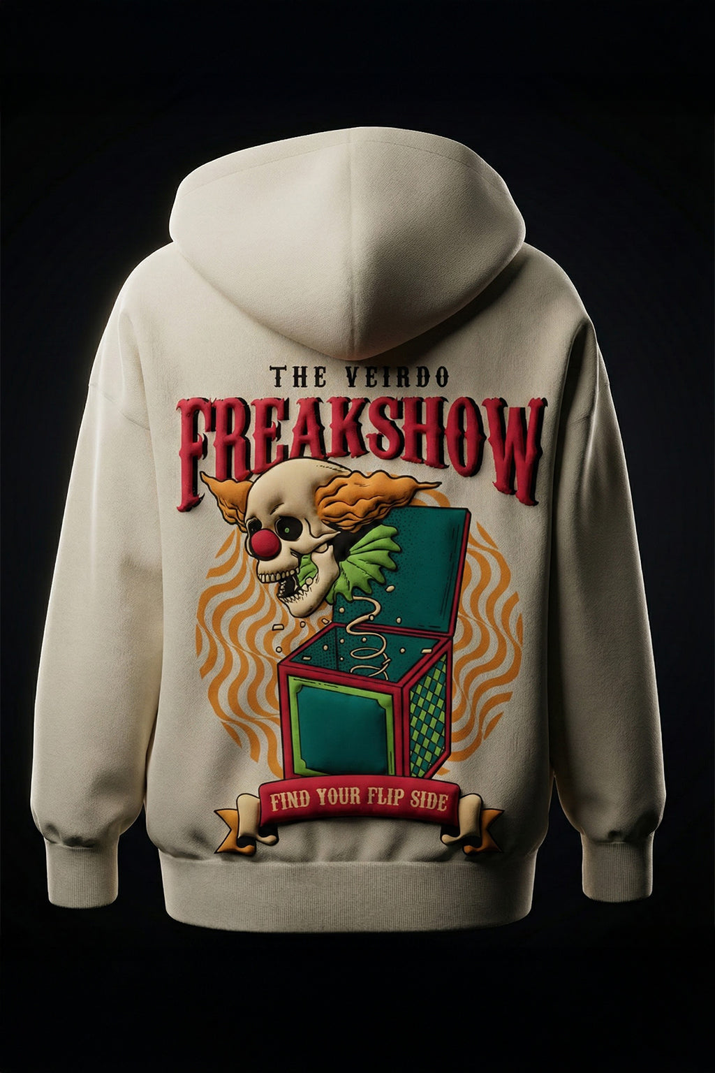 Freakshow Marshmallow Oversized Printed Exclusive Hoodie