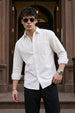 White Plain Regular Fit Single Pocket Full Sleeve Exclusive Shirt