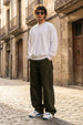 Olive 8 Pocket Woven Baggy Fit Exclusive Cargo Pant