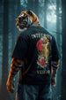 Integrity Black Oversized Back Graphic Printed T-shirt