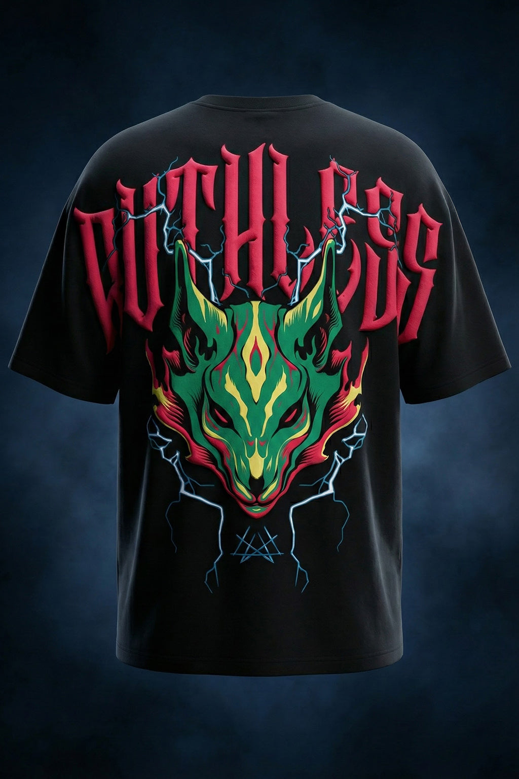 Ruthless Wolf Black 3D Puff Print Exclusive T-shirt Supreme Edition