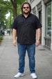 Black Plus Size Half Sleeve Dual Pocket Utility Exclusive Shirt