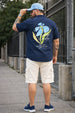 Feel The Rhythm Navy Plus Size Printed Exclusive Shirt