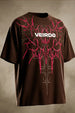 Veirdo Brown Silicon Printed Exclusive T-shirt Supreme Edition