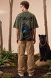 Black Panther Olive Back Printed Exclusive T-shirt Supreme Edition