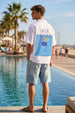 Blue Lagoon White Oversized Printed Exclusive Shirt