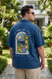 La VIta Navy Plus Size Printed Exclusive Shirt