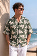 Palm Bloom Green All Over Printed Oversized Exclusive Shirt