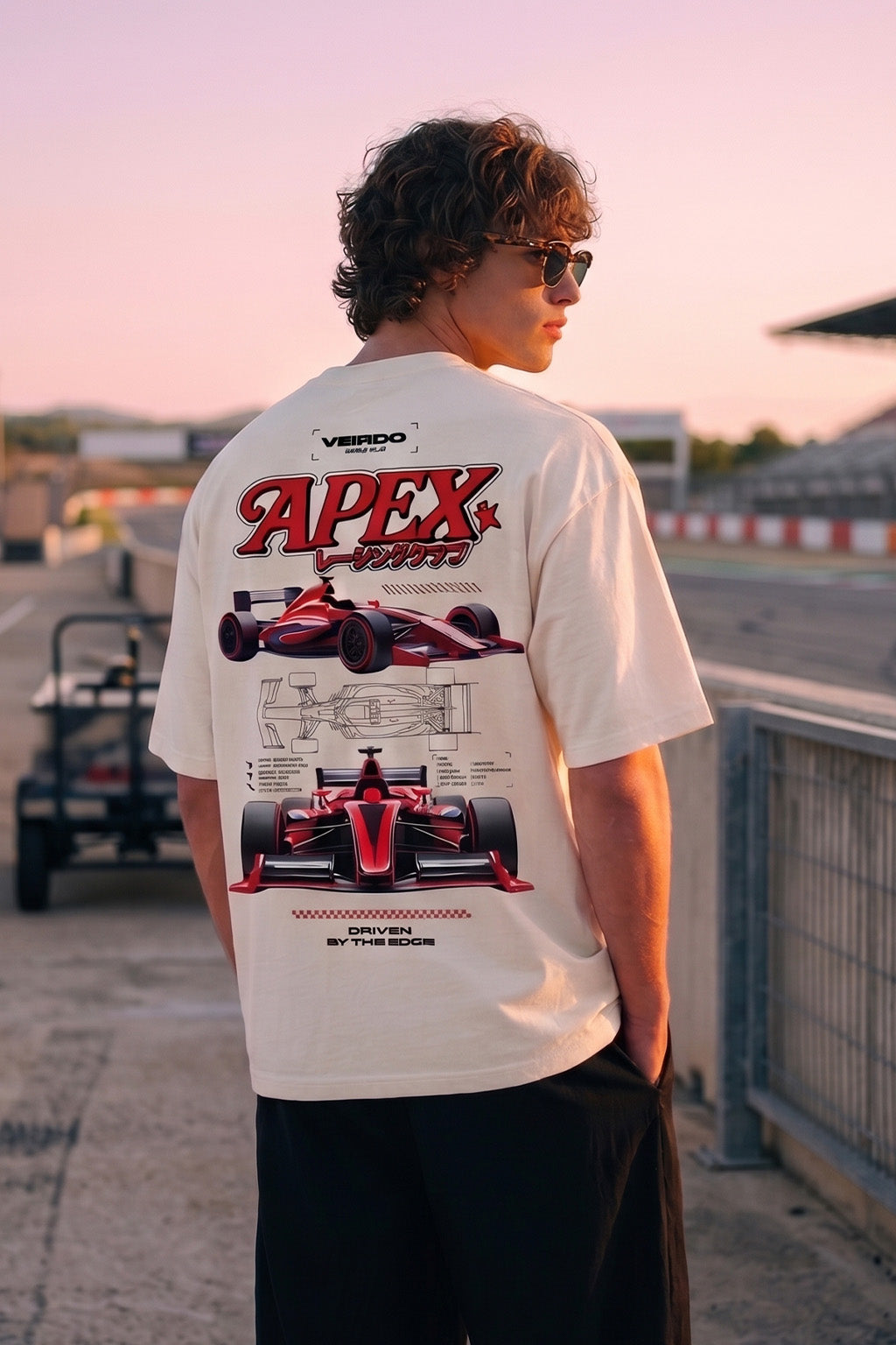 Apex Swanwhite Oversized Back Printed T-shirt