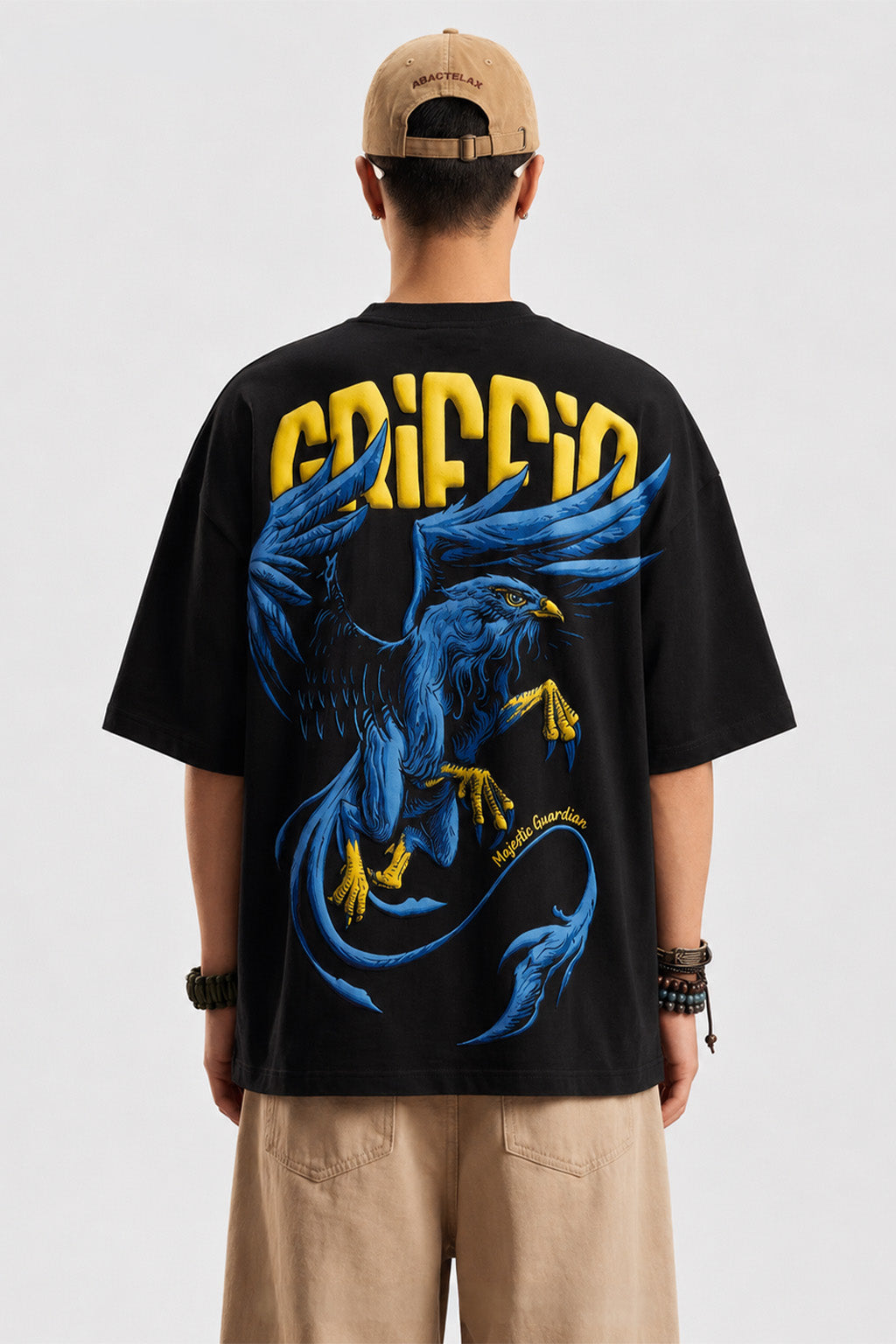 Griffin Black 3D Puff Print Exclusive T-shirt Supreme Edition