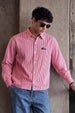 Crimson Stripe Red Boxy Fit Full sleeve Exclusive Shirt