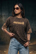 महाबली Brown Acid Washed Puff Printed Exclusive T-shirt Epic Collection For Women