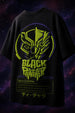 Black Panther Marvel Black Oversized Puff Printed Exclusive T-shirt