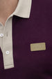 Wine Contrast Collar Economic Regular Fit Pique Polo