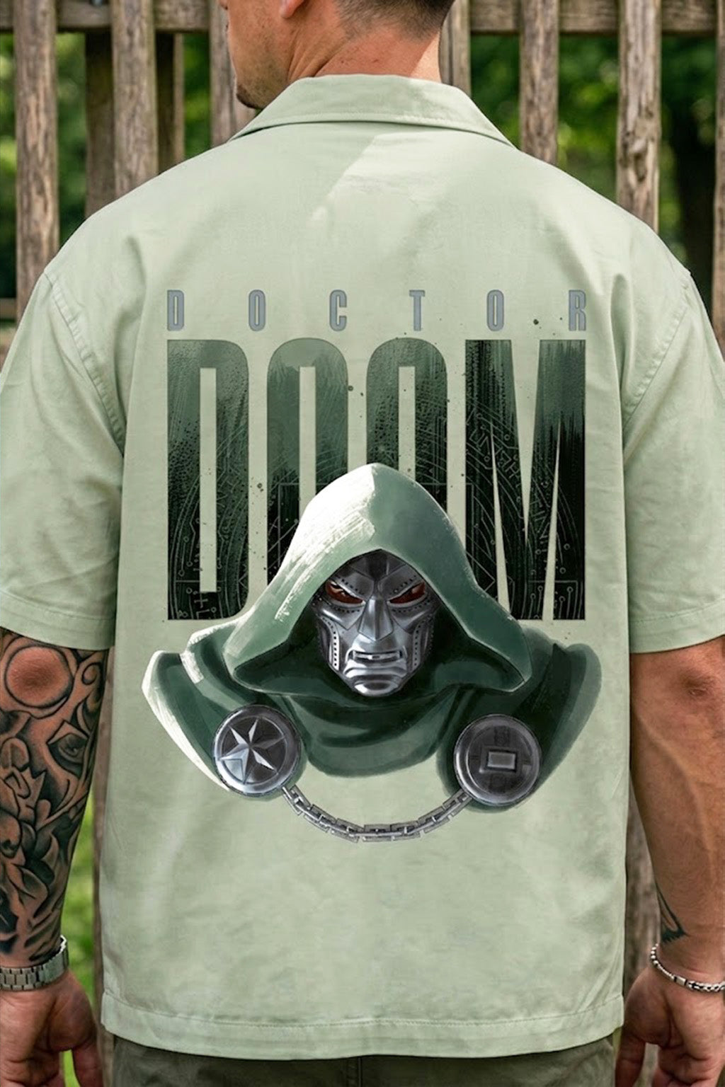 Doctor Doom Fogg Green Oversized Printed Exclusive Shirt
