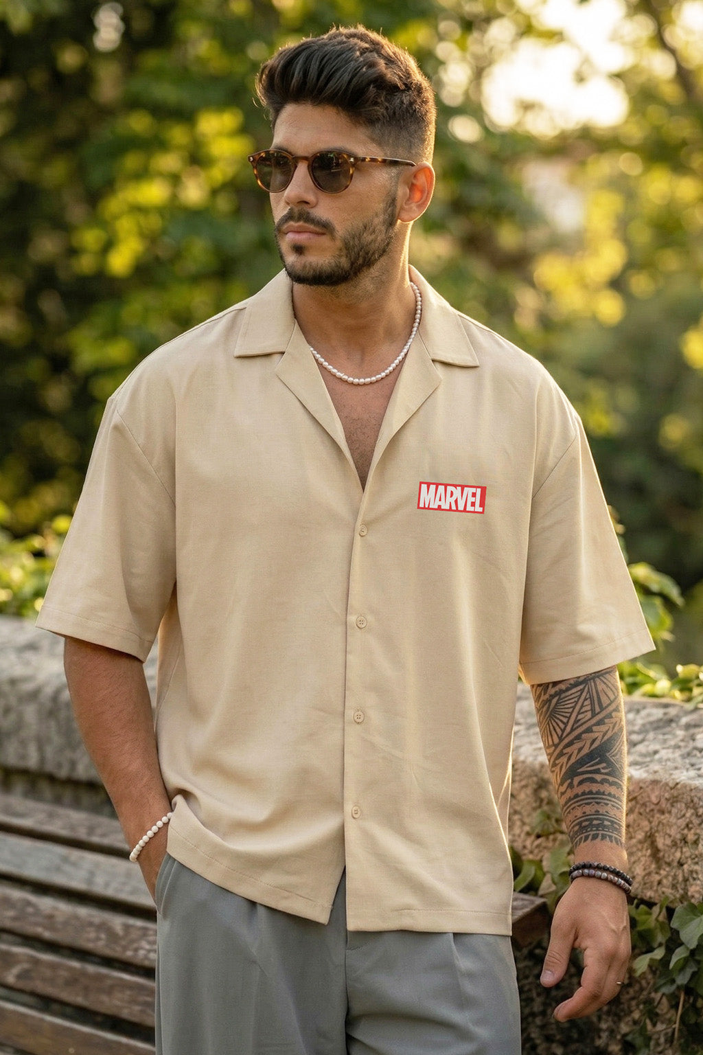 Galactus Swanwhite Oversized Printed Exclusive Shirt