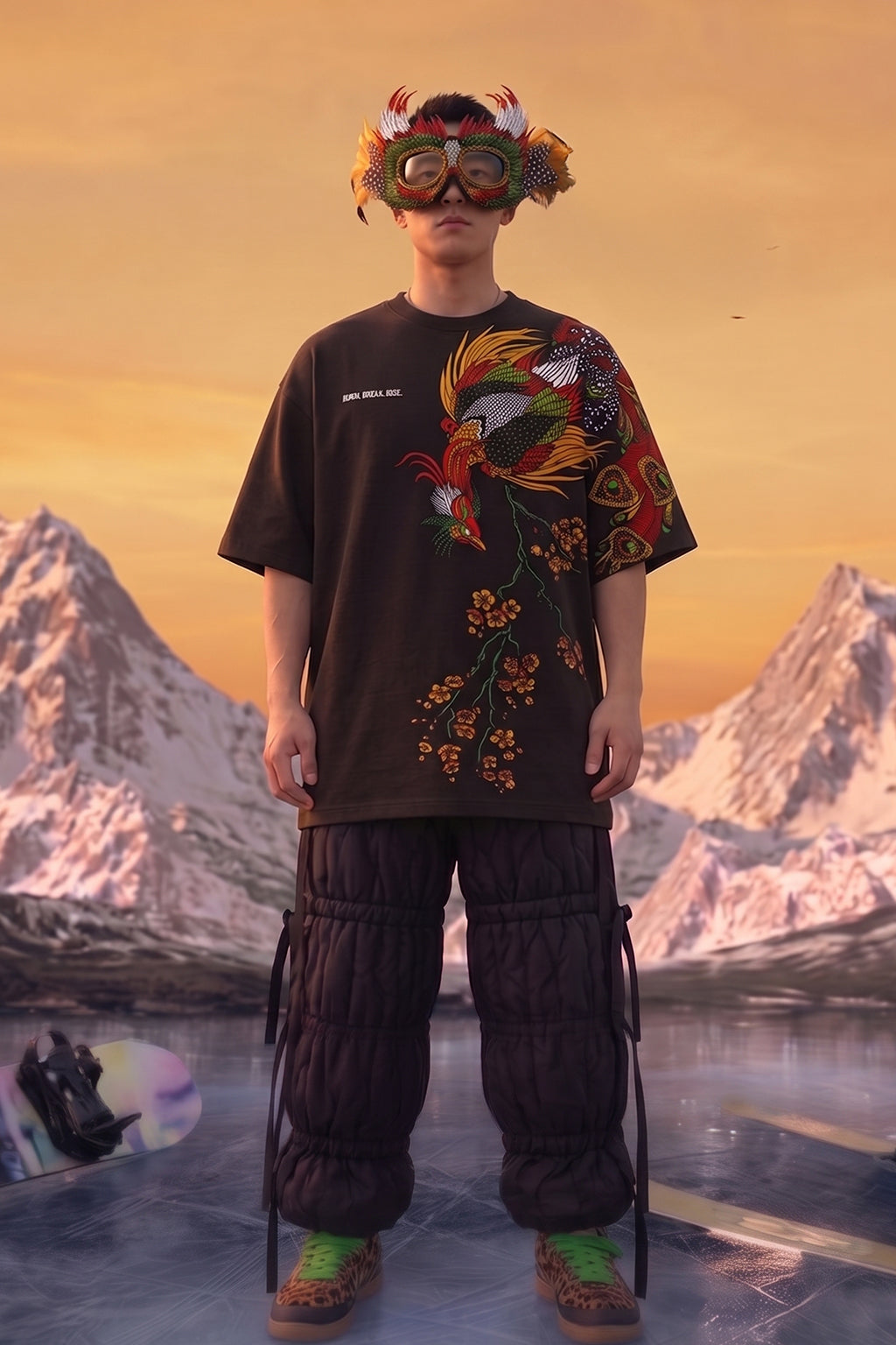 Burn Break Brown Front Printed Exclusive T-shirt Supreme Edition