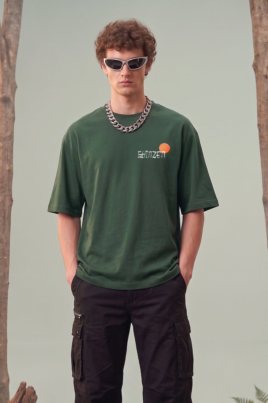 Shinzen Olive Back Printed Exclusive T-shirt Supreme Edition
