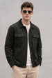Olive Green 4 Pocket Loose Fit Exclusive Corduroy Jacket