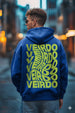 Veirdo in Blue: Men's Hooded Neck Oversized Hoodie