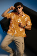 Golden Ochre Floral All Over Print Oversized Exclusive Shirt