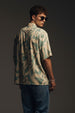 Coastal Canvas Beige All Over Print Oversized Exclusive Shirt