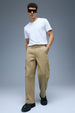 Beige Bellow Pocket Woven Exclusive Cargo Pant
