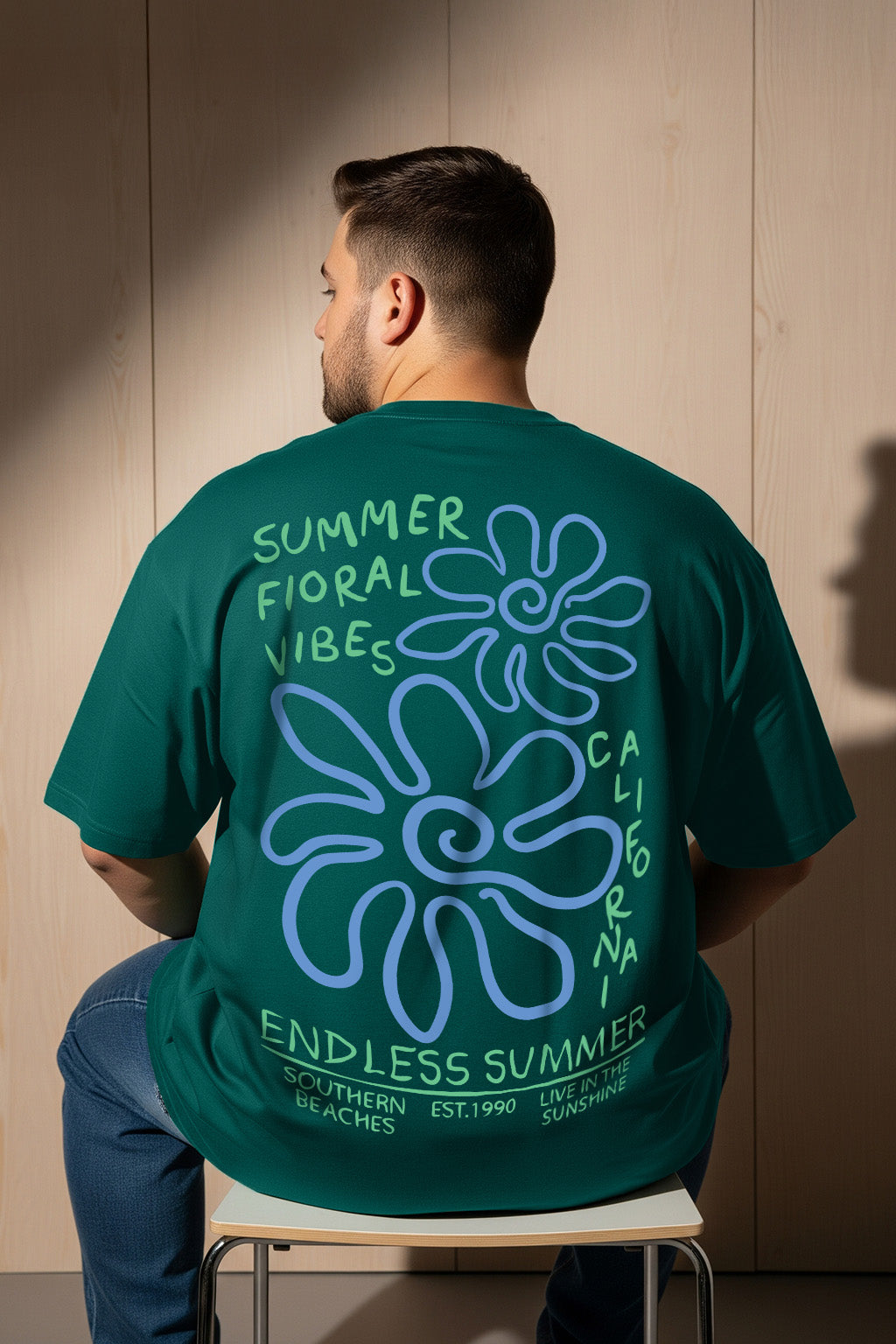 Endlesss Summer Green Graphic Printed Plus Size T-shirt