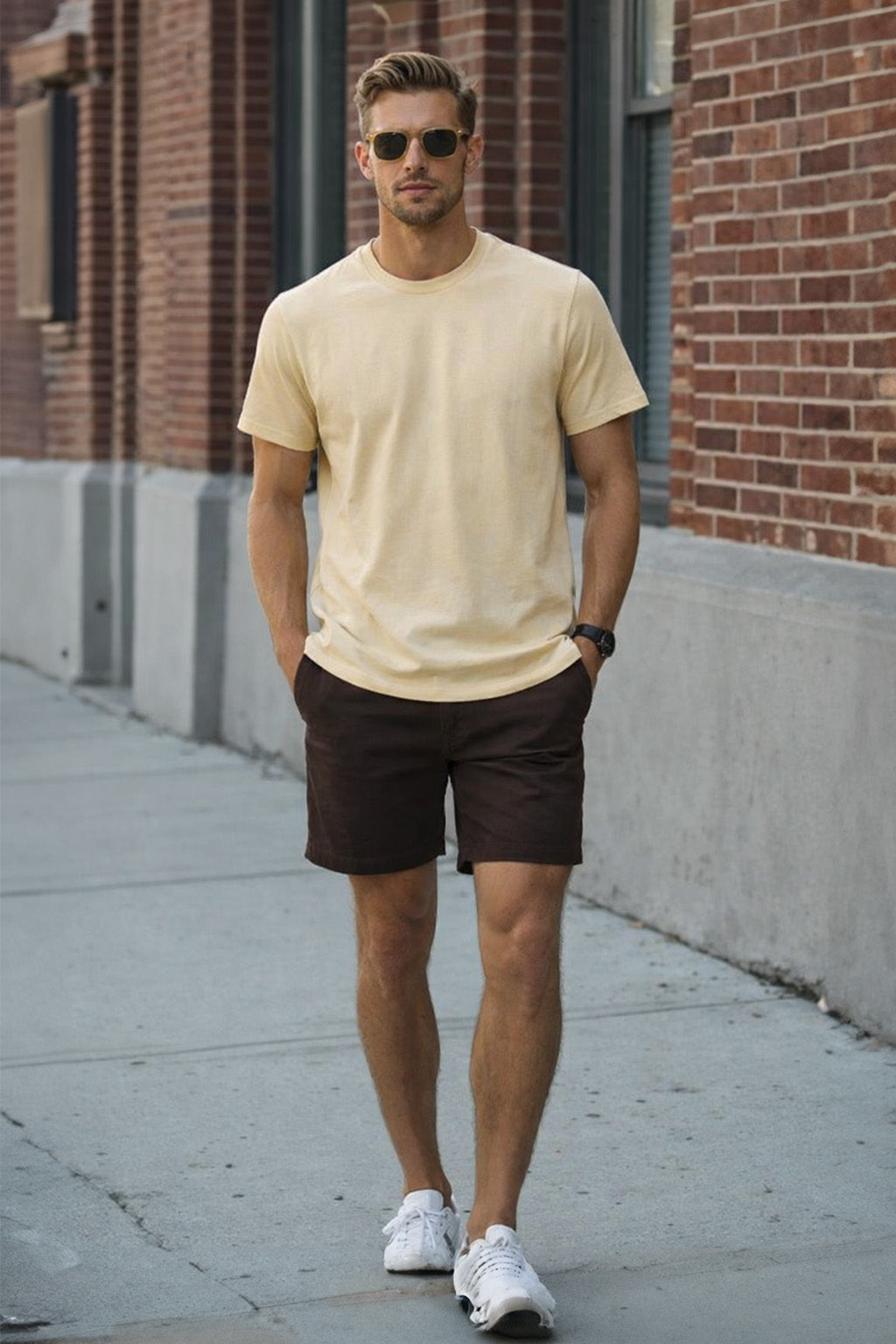 Swan White Plain Regular Fit T-shirt