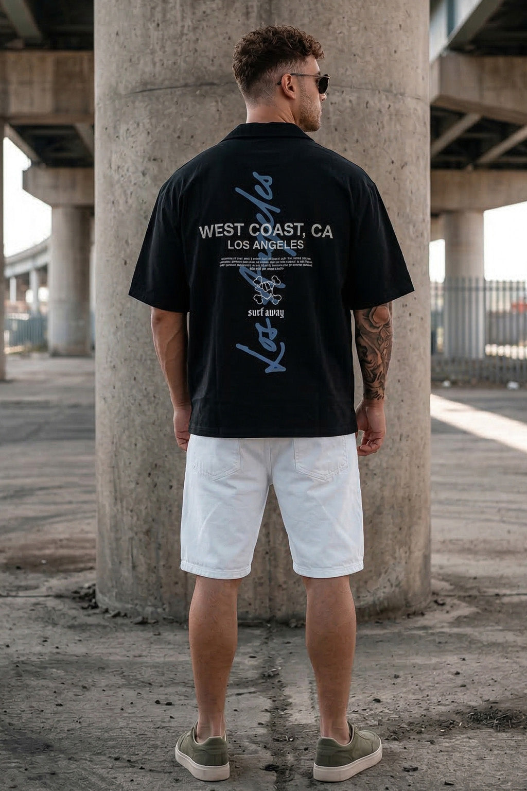 Los Angeles Black Oversized Printed Exclusive Shirt